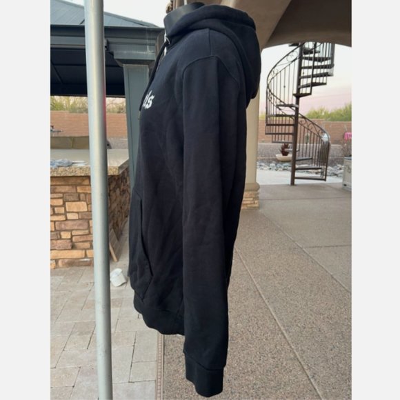 Palm Angels Unisex Pink Bel-Air Sprayed Logo Hoodie in Black sz M - Picture 9 of 9